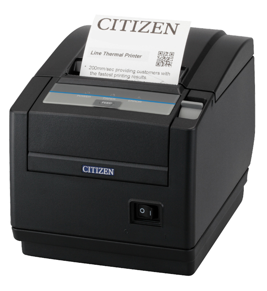 コンパクトラインサーマルプリンター（印刷速度220mm/秒、用紙幅58mm、Bluetooth、クロ）