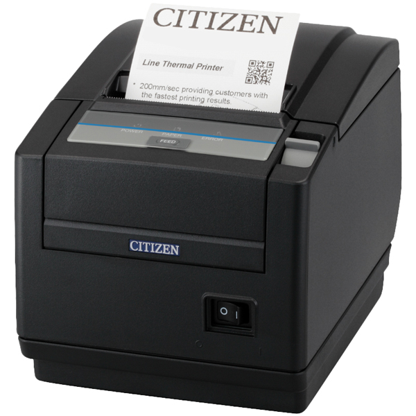 コンパクトラインサーマルプリンター（印刷速度220mm/秒、用紙幅80mm、USB I/F、ブラック、用紙セーブ機能、多階調印刷）