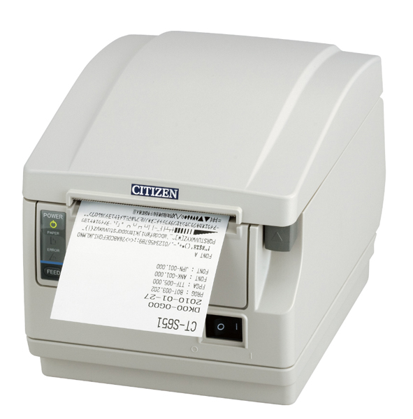 コンパクトラインサーマルプリンター（印刷速度220mm/秒、用紙幅80mm、Bluetooth、ホワイト、用紙セーブ機能、多階調印刷）