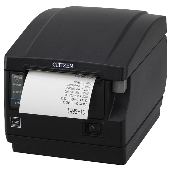 コンパクトラインサーマルプリンター（印刷速度220mm/秒、用紙幅80mm、USB I/F、ブラック、用紙セーブ機能、多階調印刷）