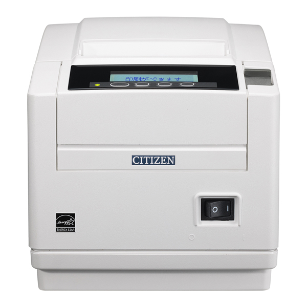 コンパクトラインサーマルプリンター（最大印刷速度500mm/秒、用紙幅58/80mm、USB＋有線LAN I/F、ホワイト、用紙セーブ機能、多階調印刷）