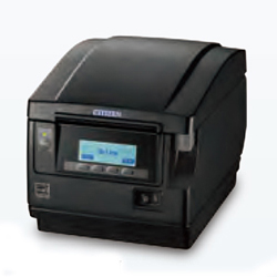 コンパクトラインサーマルプリンター（最大印刷速度500mm/秒、用紙幅58/80mm、USB I/F、ブラック、用紙セーブ機能、多階調印刷）