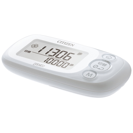 デジタル歩数計 (ピュアホワイト)