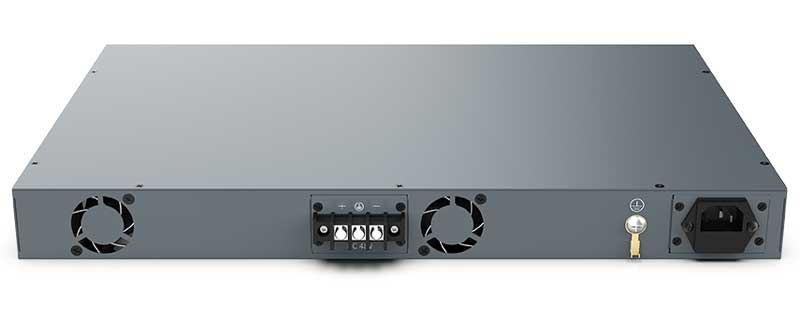 48ポート 100/1000X + 4ポート 1/10G SFP+ 管理機能搭載レイヤ2光ファイバ集約スイッチ