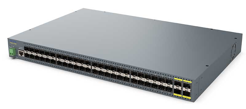 48ポート 100/1000X + 4ポート 1/10G SFP+ 管理機能搭載レイヤ2光ファイバ集約スイッチ