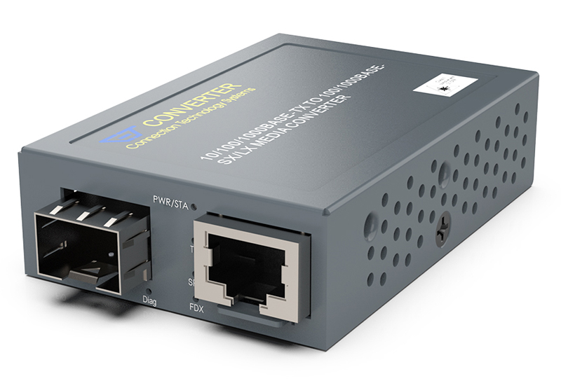 コンパクトメディアコンバータ（MCT-3512 管理機能搭載 100M/1Gbps SFP)