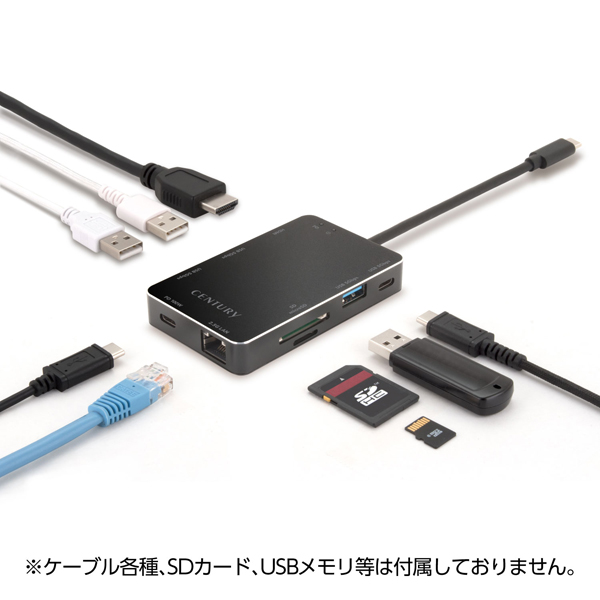 USB Type-C接続 Terminal-C ドッキングステーション 8 in 1