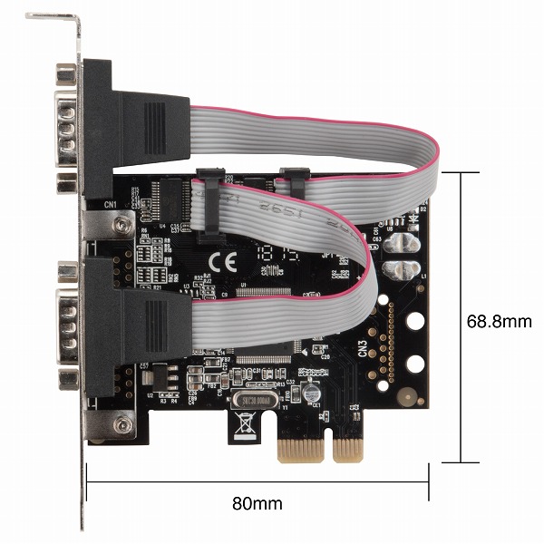 ポートを増やしタイ シリアル2ポート PCI Express ×1接続 インターフェイスカード Ver.3