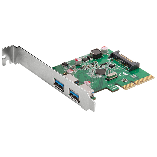 ポートを増やしタイ USB3.1 Gen2(Type-A×2) PCI Express×4接続インターフェイスカード