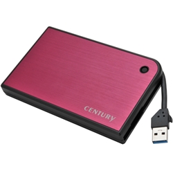 MOBILE BOX USB3.0接続 SATA6G 2.5インチHDD/SSDケース マゼンタ＆ブラック