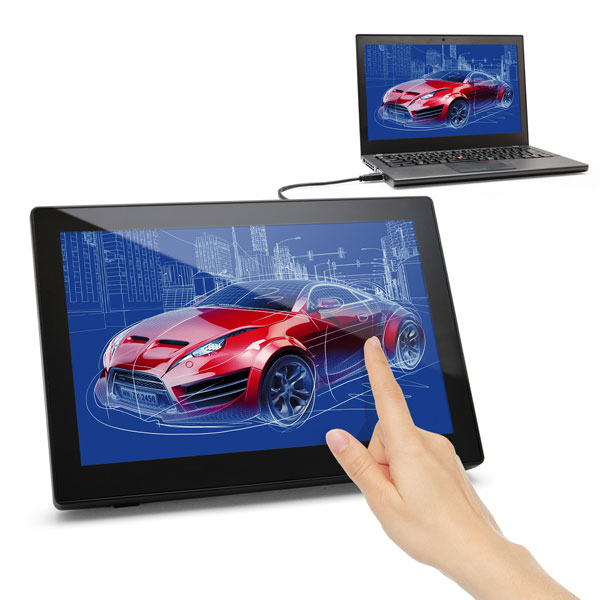 10.1インチマルチタッチ対応 USBモニター plus one Touch USB