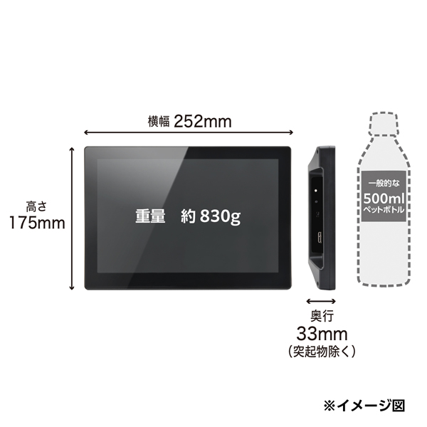 10.1インチマルチタッチ対応 USBモニター plus one Touch USB