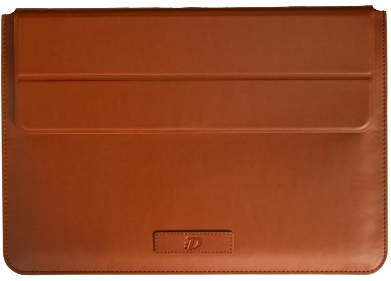 MacBook 14インチ パソコン・タブレットケース スリーブタイプ スタンド機能付き サドル・ブラウン