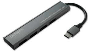 USB3.0ハイスピード4ポートハブ USB Type-C ライトグレー