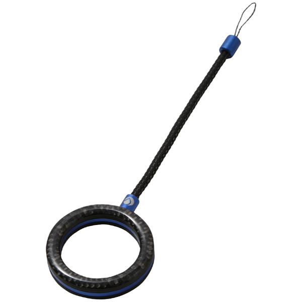 Finger Ring Strap Aluminum Combination カーボン/ブルー