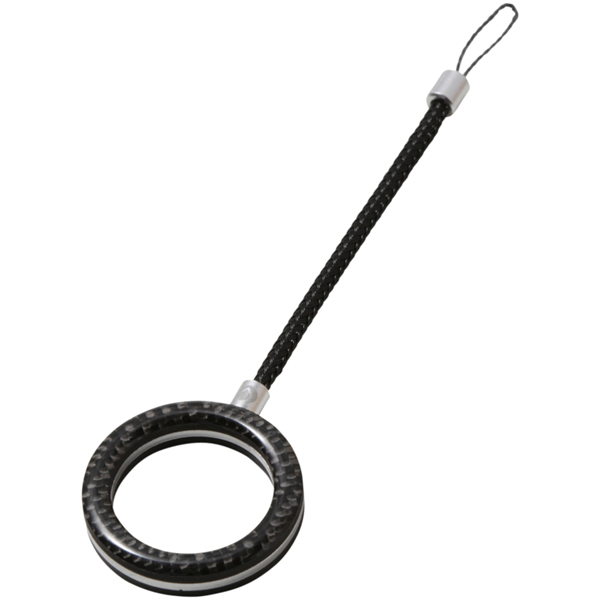 Finger Ring Strap Aluminum Combination カーボン/シルバー