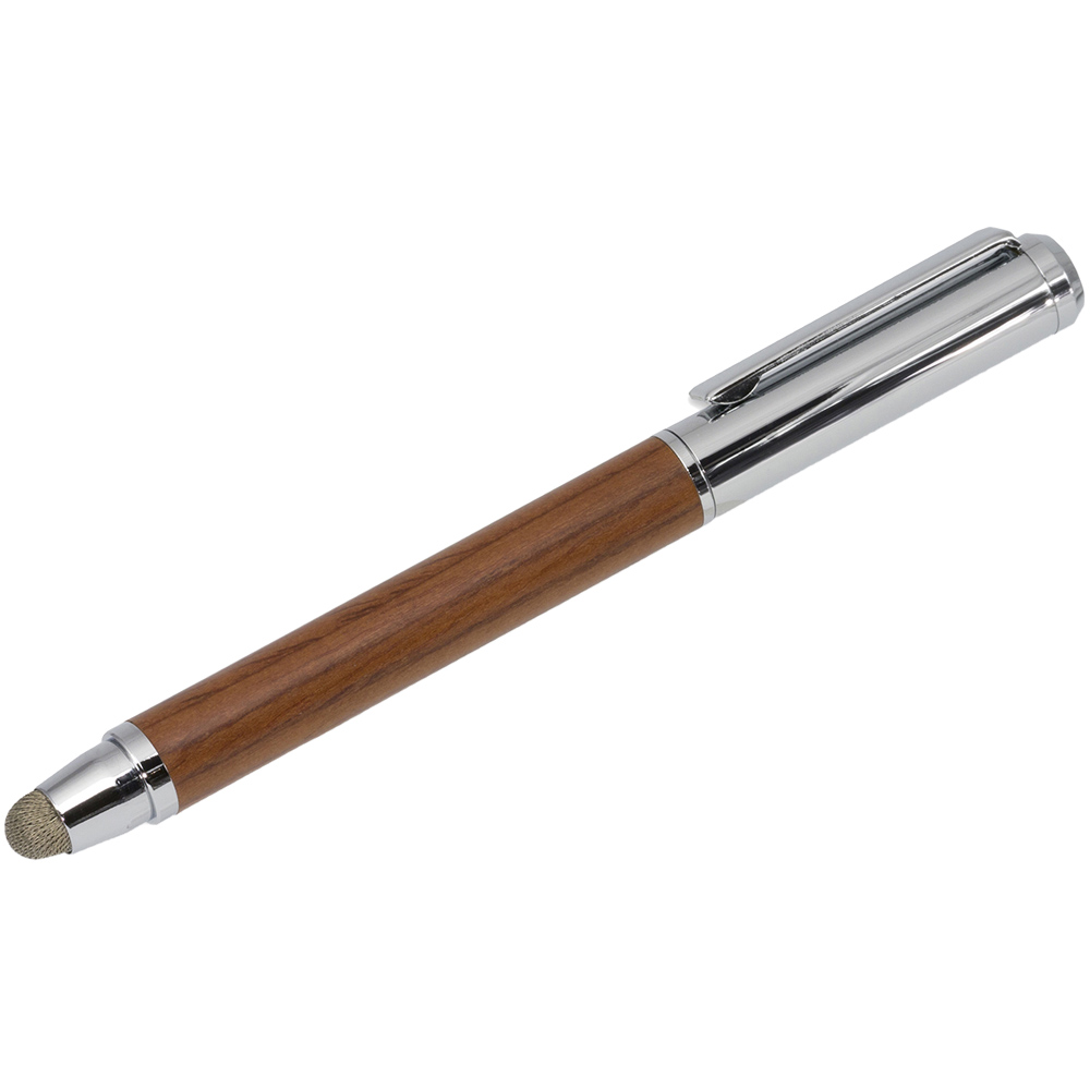 Wooden Touch Pen with Ballpoint Pen カリン＆シルバー