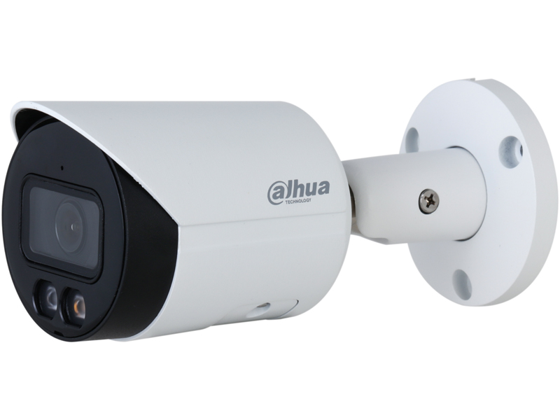 監視カメラ、バレット型、解像度200万画素、固定焦点レンズ、最低被写体照度0.002lux、IR照射距離最大30m、マイク内蔵、ディアルライト搭載