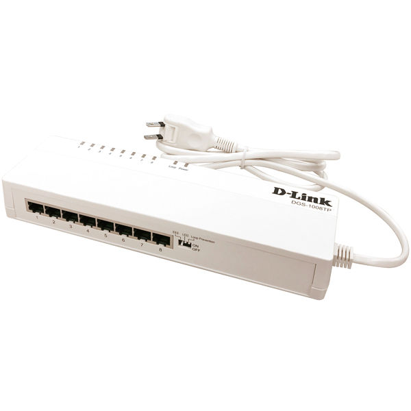 ループ検知遮断機能搭載 10/100/1000BASE-T*8ポート タップ型スイッチ（電源内蔵）