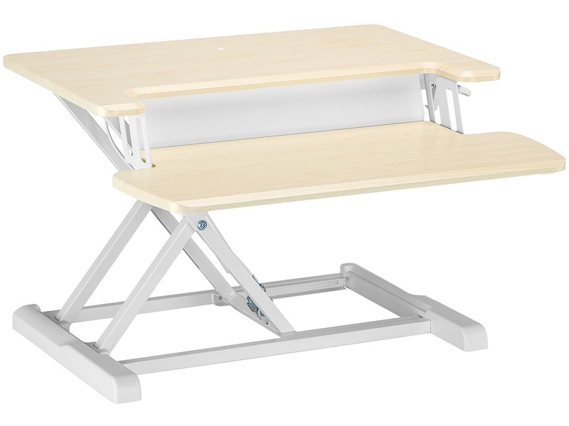 卓上昇降デスク デュアル650 メープル