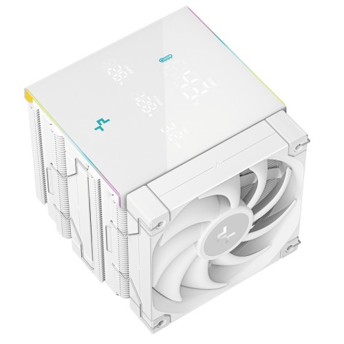 AK620 DIGITAL PRO WH/空冷CPUクーラー/デュアルタワー/デジタルパネル搭載/オールホワイト/Intel LGA1851/1700/1200/1151/1150/1155/2066/2011-v3/2011/AMD AM5/AM4対応