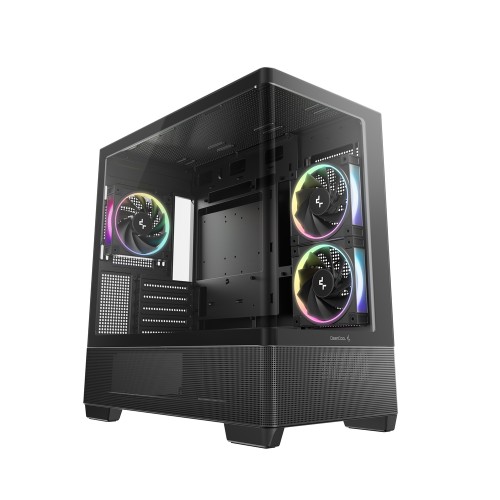 CG380U 3F/パノラマデザインPCケース/曲面強化ガラスパネル/背面コネクタMB対応(MicroATX)/ARGBファン3基標準搭載/360mmラジエーター対応