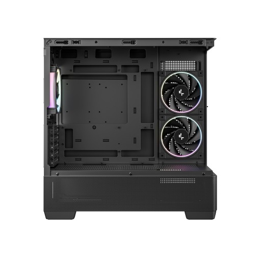 CG380U 3F/パノラマデザインPCケース/曲面強化ガラスパネル/背面コネクタMB対応(MicroATX)/ARGBファン3基標準搭載/360mmラジエーター対応