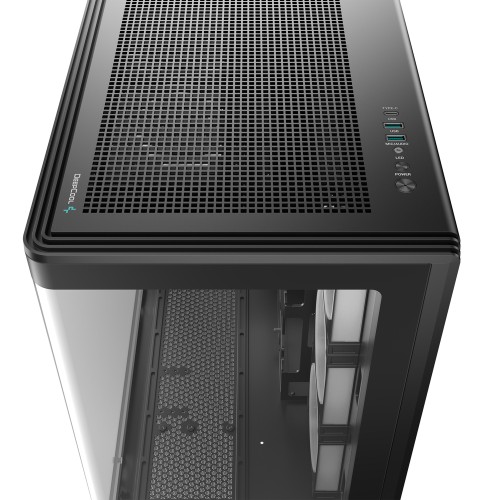 CG590U 5F/パノラマデザイン ミドルタワーケース/曲面強化ガラスパネル/ARGBファン5基標準搭載/背面コネクタMB対応/360mmラジエーター対応