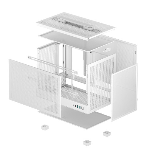 CH160 MESH WH/Mini-ITXケース/ホワイト/高エアフロー/全面メッシュパネル仕様/高さ172mmまでの空冷CPUクーラーに対応/ATX電源対応/持ち運び用キャリーハンドル装備