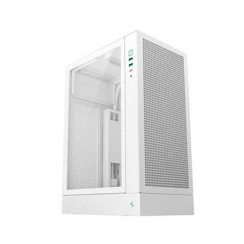 CH170 PLUS WH/MicroATXケース/ブラック/接地面積が小さい縦置き型/高エアフロー/メッシュパネル/最大240mmラジエーター対応/長さ342mmまでのGPU対応