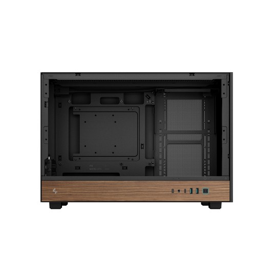 CH260 WOOD/MicroATX PCケース/木目調I/Oパネル/高エアフロー設計/メッシュパネル/背面コネクタMB対応 (MicroATX)/大型GPU対応