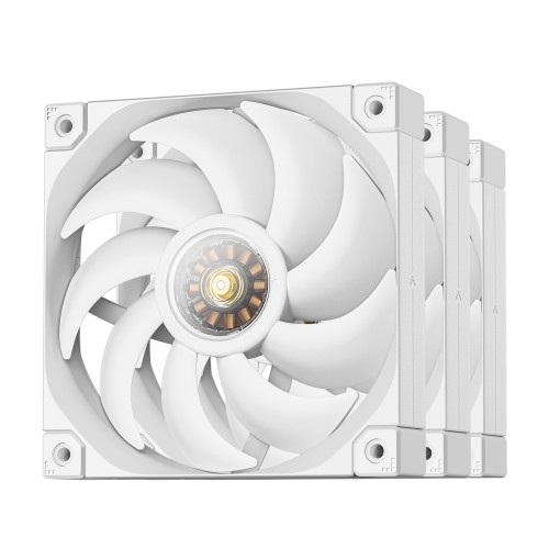 FT12 WH 3 IN 1/120mmケースファン/3個入パック/ホワイト/高い静音性と耐久性/3相10極12スロットFOCクローズドループ制御モーター/強化コンポジット素材