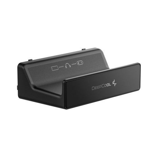 HB-01/DeepCoolケースのメッシュパネル部に設置可能な多用途ヘッドセットスタンド/ブラック/耐荷重約1kgに対応/マグネット吸着とダブルフック構造