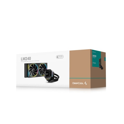 LM240/240mm水冷CPUクーラー/2.4インチIPS液晶ディスプレイ/第6世代ポンプ/「FL12 SE」ARGBファン/Intel LGA1851/1700/1200/1151/1150/1155/AMD AM5/AM4