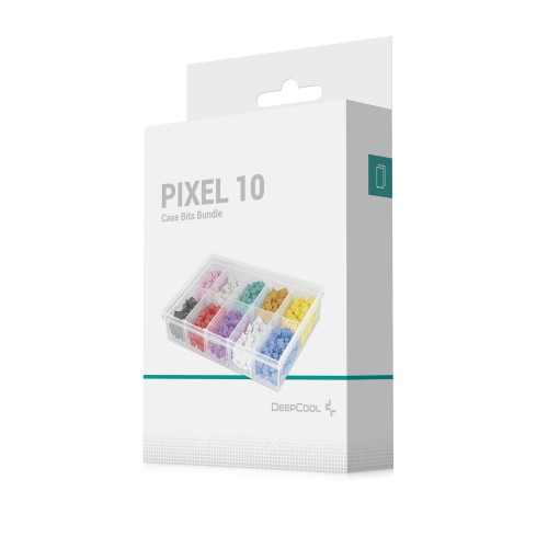 PIXEL 10/DeepCoolケースの通気孔にデザインを描けるゴム製ビット/全10色 各色100個ずつ/専用ケース入り/対応PCケース MORPHEUS/CH780/CH560/CH360/CH160/CH170シリーズ