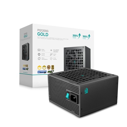 PQ1200G/フルモジュラーATX電源ユニット/1200W/ブラック/ATX 3.1・PCIe 5.1対応/80PLUS Gold、PPLP Gold、Cybenetics Gold/「GAMER STORM」ブランド