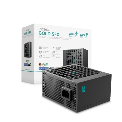 PS750G/フルモジュラー SFX電源ユニット/750W/ブラック/ATX 3.1・PCIe 5.1対応/Cybenetics Platinum＆PPLP Gold/「GAMER STORM」ブランド