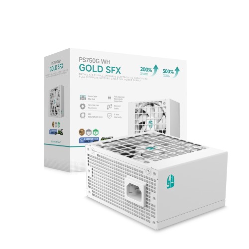 PS750G WH/フルモジュラー SFX電源ユニット/750W/ホワイト/ATX 3.1・PCIe 5.1対応/Cybenetics Platinum＆PPLP Gold/「GAMER STORM」ブランド