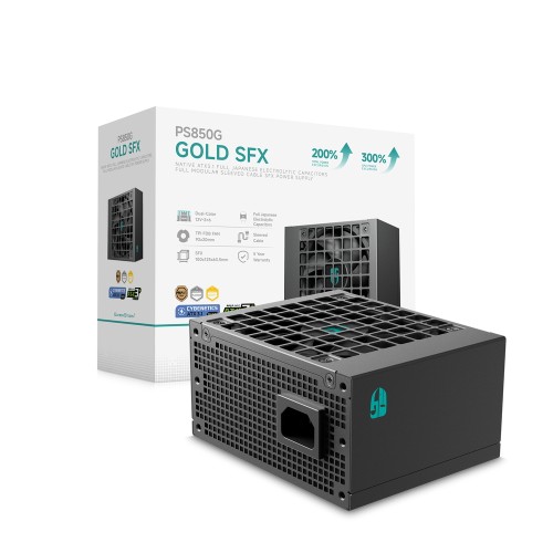 PS850G/フルモジュラー SFX電源ユニット/850W/ブラック/ATX 3.1・PCIe 5.1対応/Cybenetics Platinum＆PPLP Gold/「GAMER STORM」ブランド