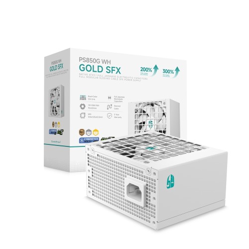 PS850G WH/フルモジュラー SFX電源ユニット/850W/ホワイト/ATX 3.1・PCIe 5.1対応/Cybenetics Platinum＆PPLP Gold/「GAMER STORM」ブランド