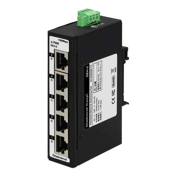 産業用イーサネットスイッチングハブ 5ポート