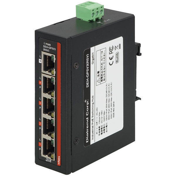 【鉄道振動試験規格対応品】産業用PoEスイッチングハブ ギガビットタイプ