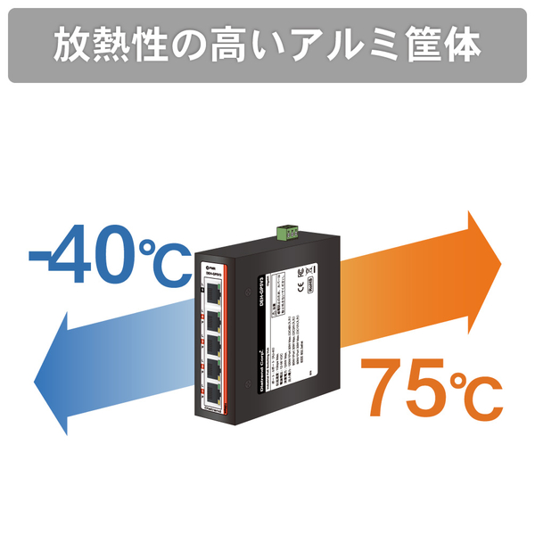 産業用PoEスイッチングハブ ギガビットタイプ