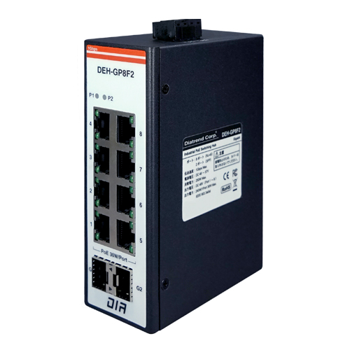 産業用PoEスイッチングハブ ギガビットタイプ 8ポート+SFP2ポート