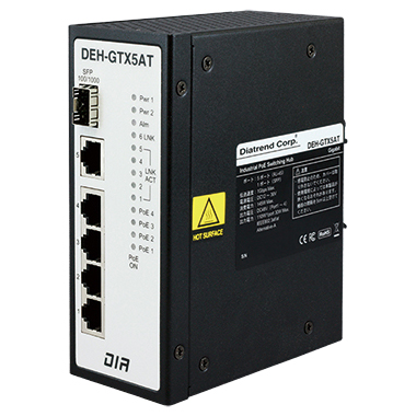 【産業用PoEスイッチングハブ】IEEE802.3af/at規格準拠、ギガビットLAN対応（SFPモジュール：(LX10B13-w)付属）