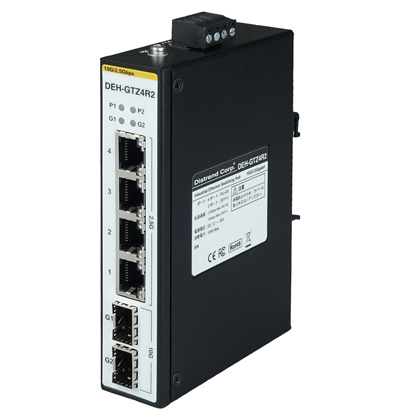 産業用イーサネットスイッチングハブ マルチギガビットタイプ SFP＋ポート搭載