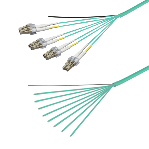 光ファイバーケーブル (OM3マルチモード/LC-コネクタなし/屋内/8芯) 2m