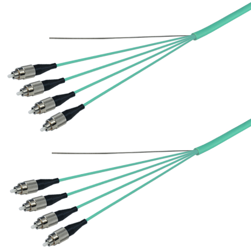 光ファイバーケーブル (OM3マルチモード/FC-FC/屋内用(補強)/4芯)【10m】