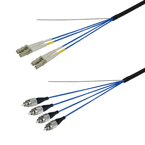 光ファイバーケーブル (マルチモード/LC-FC/屋外用(補強)LAPシース/4芯)【30m】