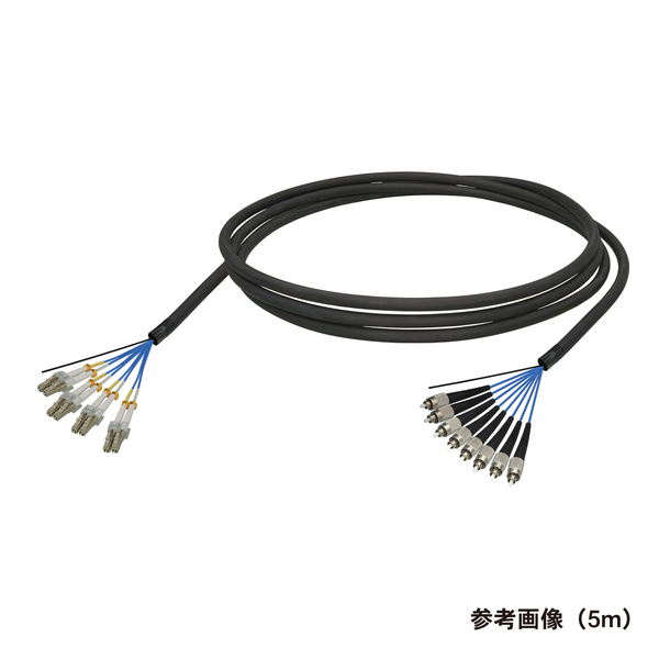 光ファイバーケーブル (マルチモード/LC-FC/屋外用(補強)LAPシース/8芯)【40m】